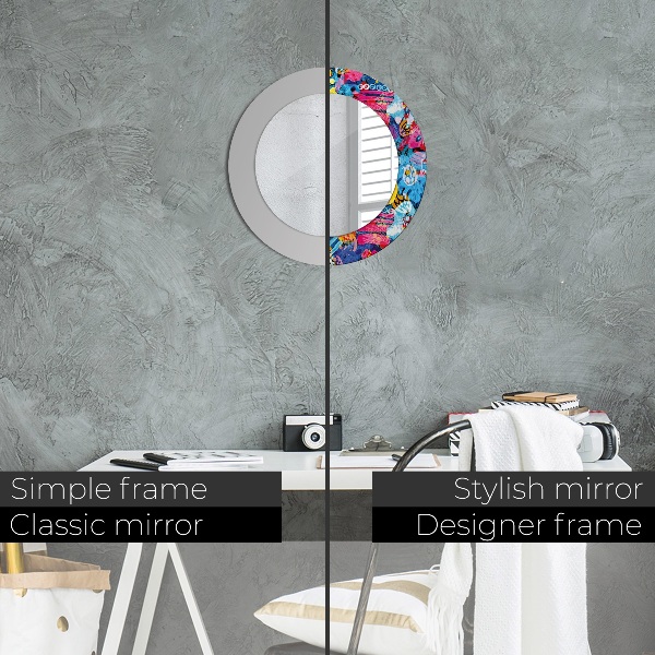 Decoratiuni perete cu oglinda Scriburi colorate