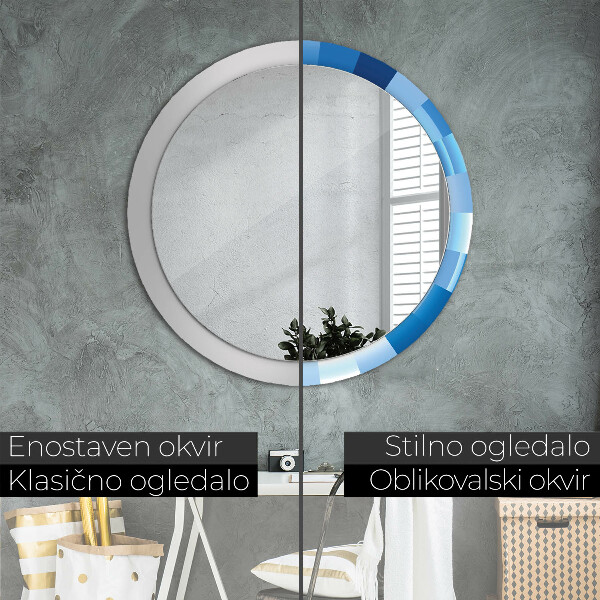 Decoratiuni perete cu oglinda Rezumat albastru