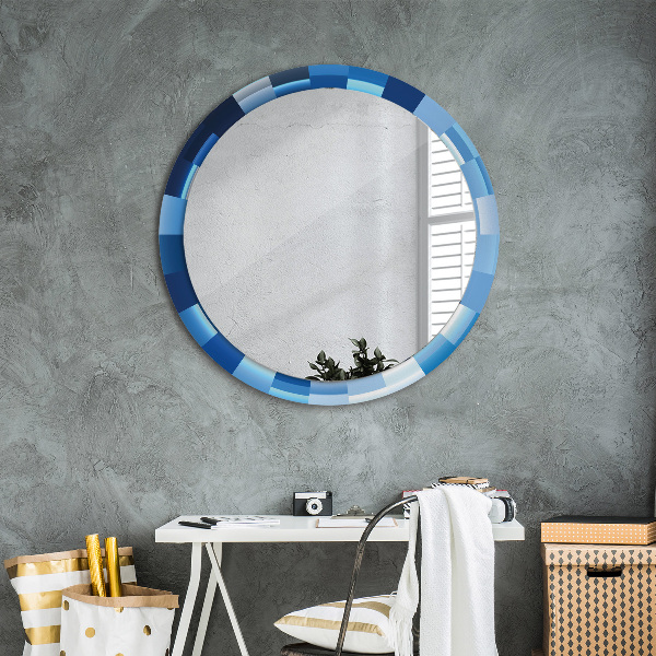 Decoratiuni perete cu oglinda Rezumat albastru