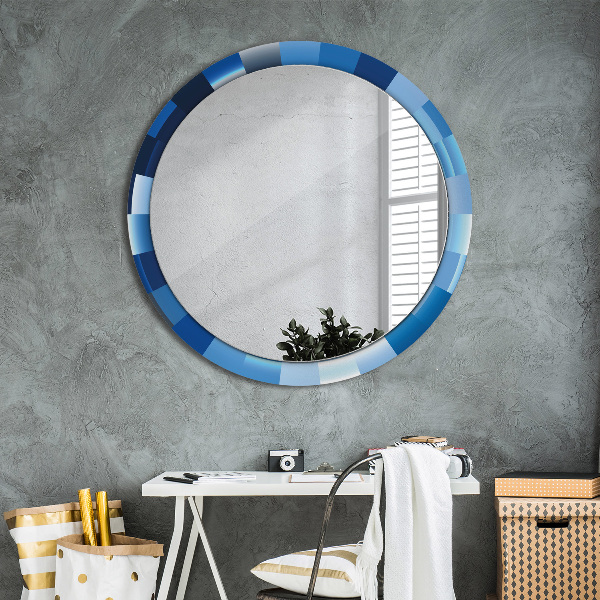Decoratiuni perete cu oglinda Rezumat albastru