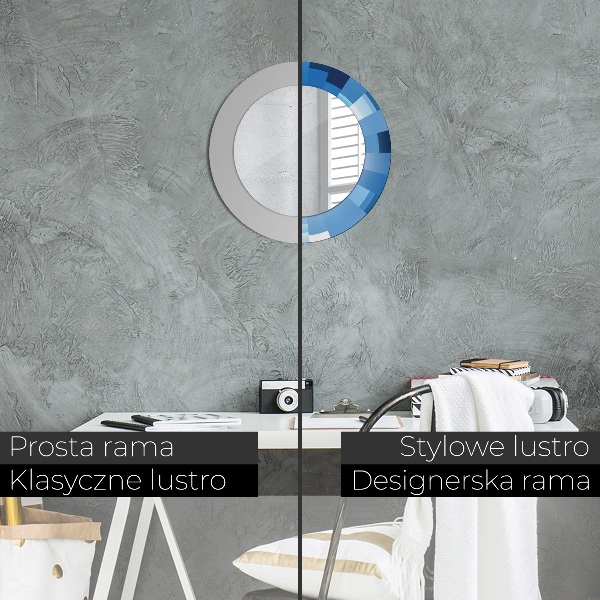 Decoratiuni perete cu oglinda Rezumat albastru