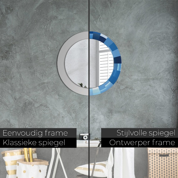 Decoratiuni perete cu oglinda Rezumat albastru