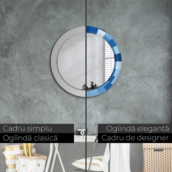 Decoratiuni perete cu oglinda Rezumat albastru