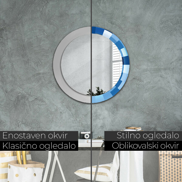 Decoratiuni perete cu oglinda Rezumat albastru