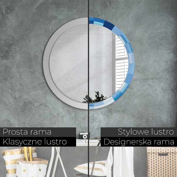 Decoratiuni perete cu oglinda Rezumat albastru
