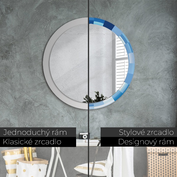 Decoratiuni perete cu oglinda Rezumat albastru