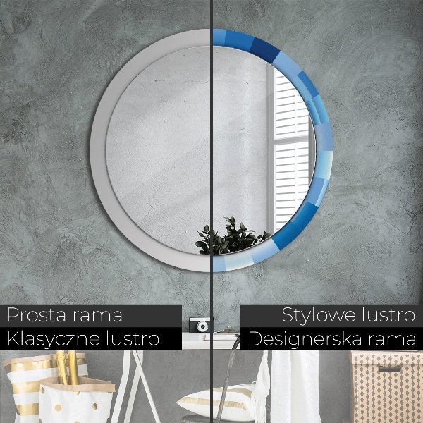 Decoratiuni perete cu oglinda Rezumat albastru