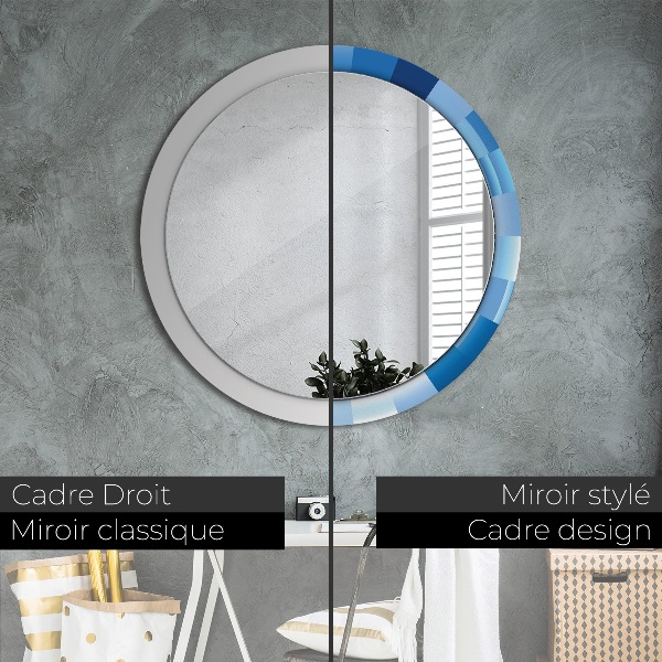 Decoratiuni perete cu oglinda Rezumat albastru