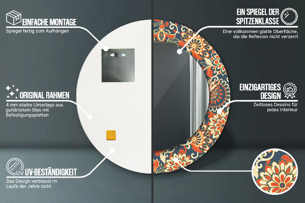 Decoratiuni perete cu oglinda Ilustrație pentru anul florii