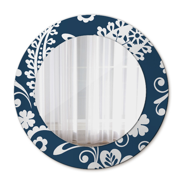 Oglinda cu decor rotunda Compoziția paisley