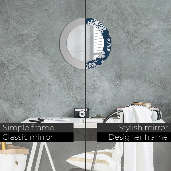 Oglinda cu decor rotunda Compoziția paisley