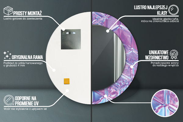 Oglinda cu decor rotunda Abstract suprarealist