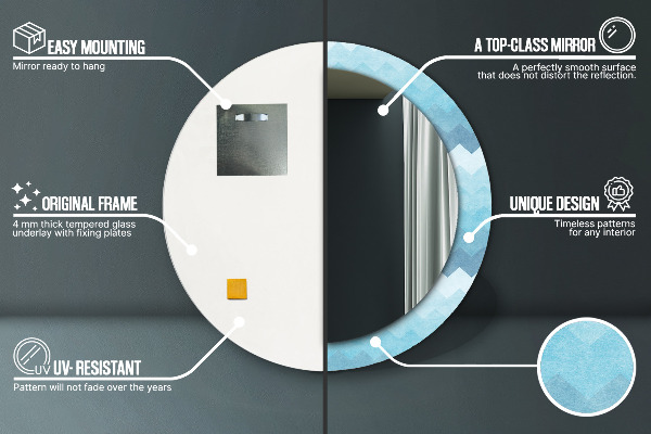 Oglinda rotunda rama cu imprimeu Modelul cizmarului