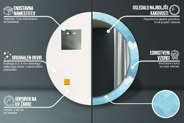 Oglinda rotunda rama cu imprimeu Modelul cizmarului
