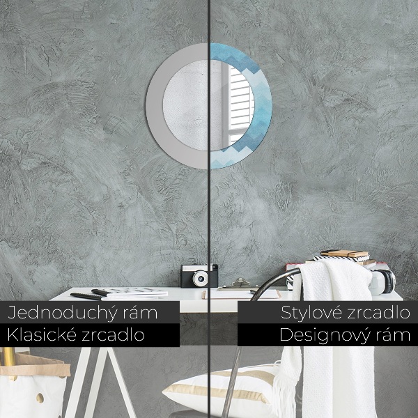 Oglinda rotunda rama cu imprimeu Modelul cizmarului