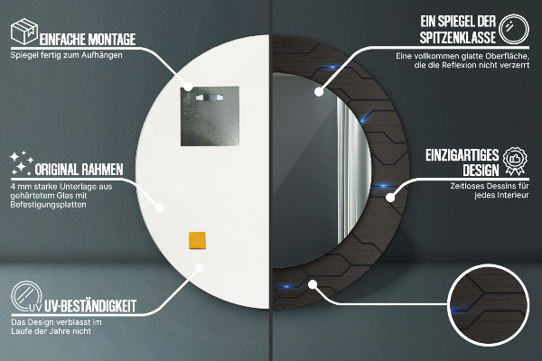 Oglinda rotunda imprimata Rezumat futurist