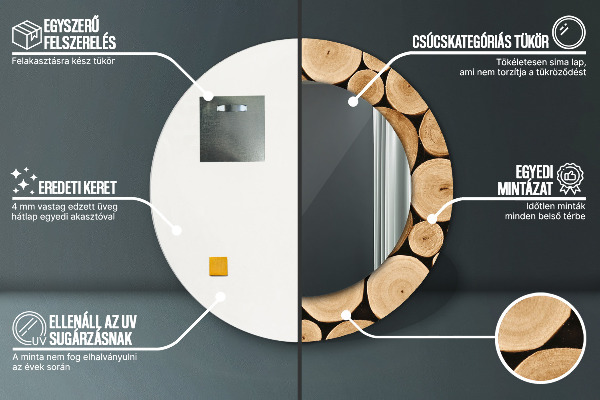 Oglinda rotunda imprimata Jurnale