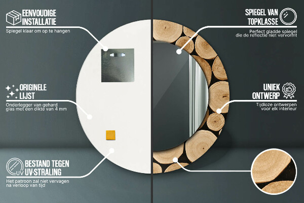 Oglinda rotunda imprimata Jurnale
