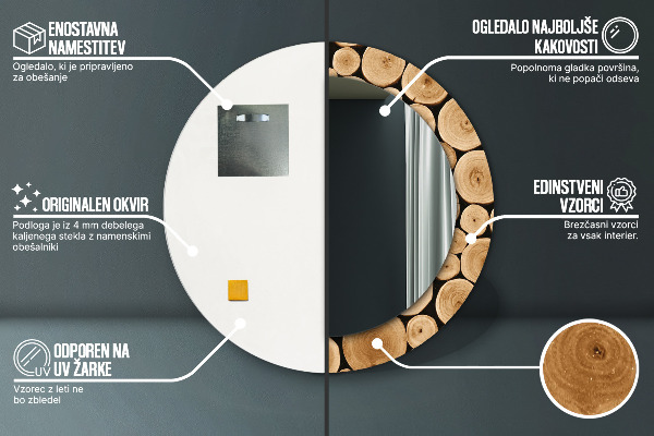 Oglinda rotunda imprimata Jurnale