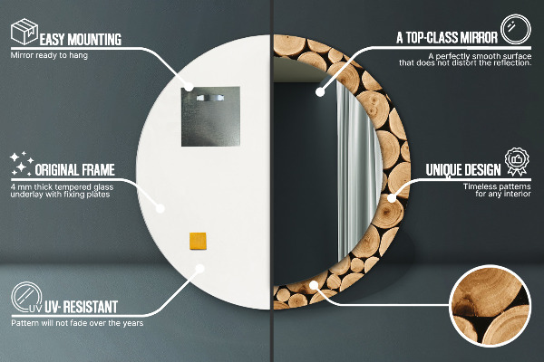 Oglinda rotunda imprimata Jurnale