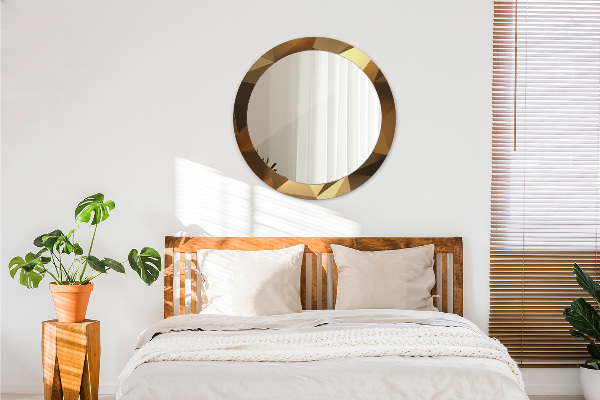 Oglinda rotunda imprimata Abstractizarea aurului