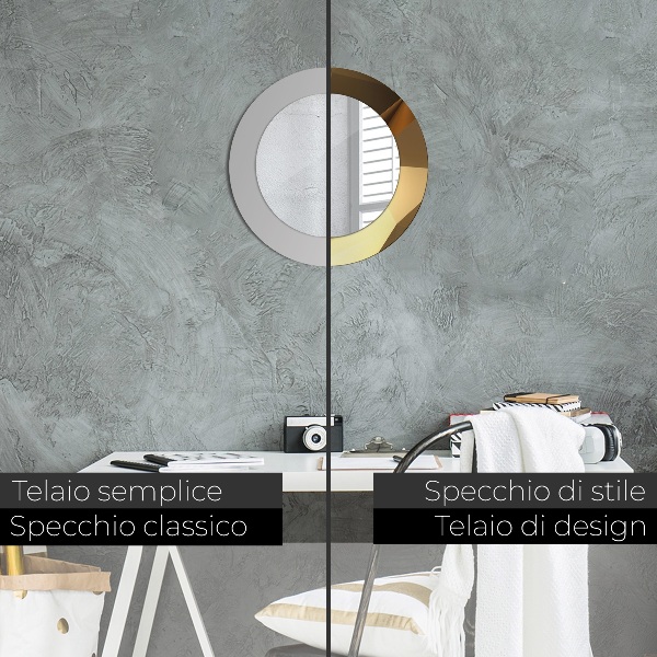 Oglinda rotunda imprimata Abstractizarea aurului