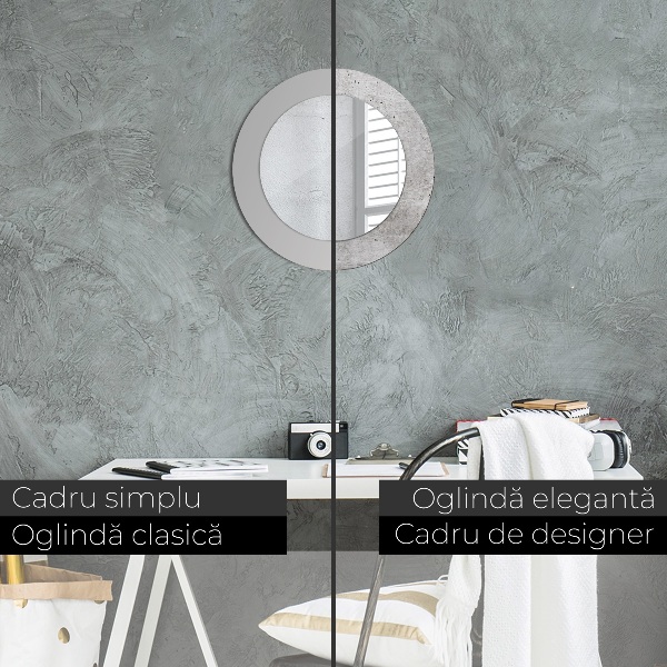 Decoratiuni perete cu oglinda Beton gri