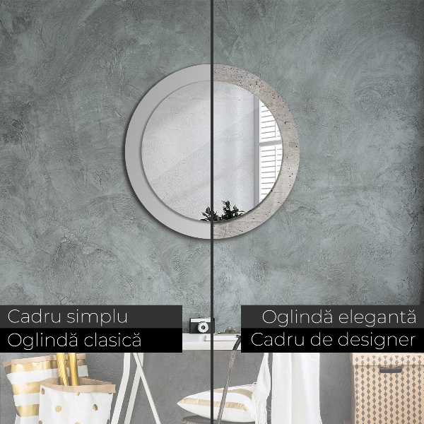 Decoratiuni perete cu oglinda Beton gri