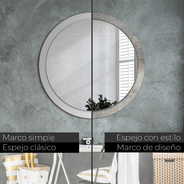 Decoratiuni perete cu oglinda Beton gri