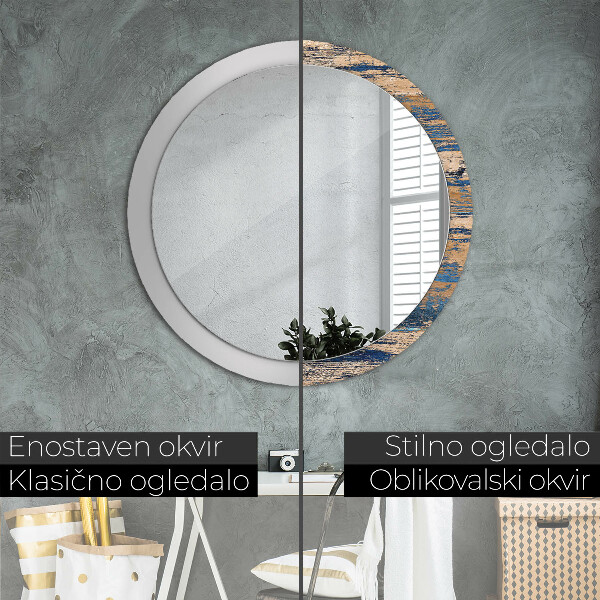 Decoratiuni perete cu oglinda Lemn abstract