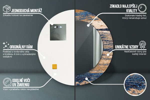 Decoratiuni perete cu oglinda Lemn abstract