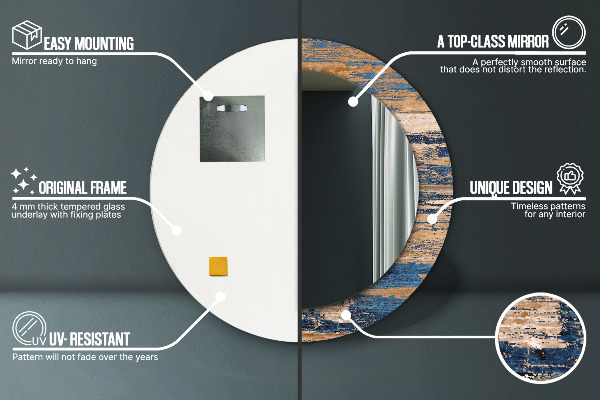 Decoratiuni perete cu oglinda Lemn abstract