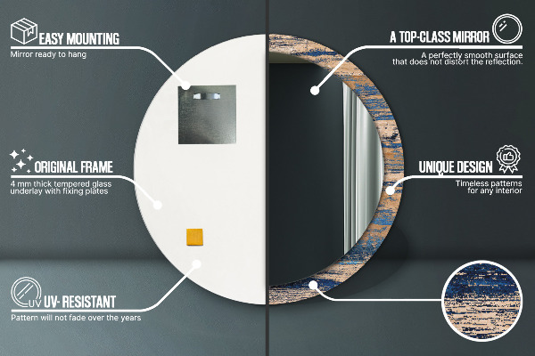 Decoratiuni perete cu oglinda Lemn abstract