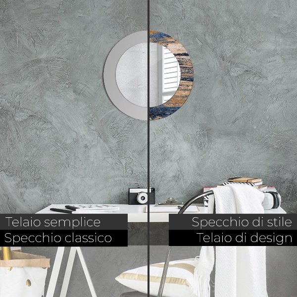 Decoratiuni perete cu oglinda Lemn abstract