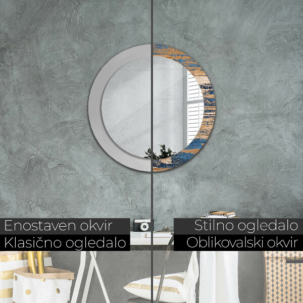 Decoratiuni perete cu oglinda Lemn abstract
