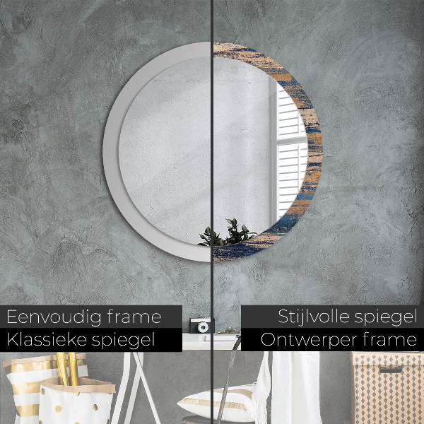 Decoratiuni perete cu oglinda Lemn abstract