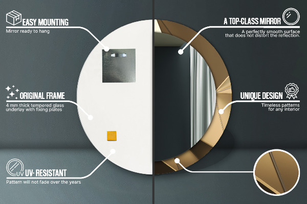 Decoratiuni perete cu oglinda Abstracție modernă