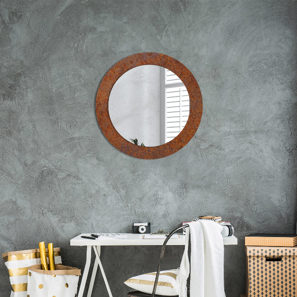 Oglinda cu decor rotunda Metal ruginit
