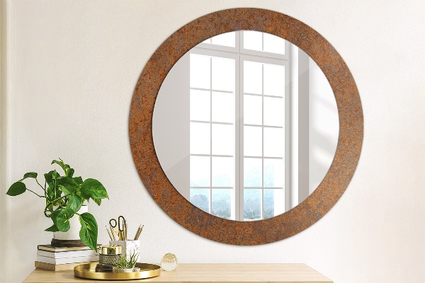 Oglinda cu decor rotunda Metal ruginit