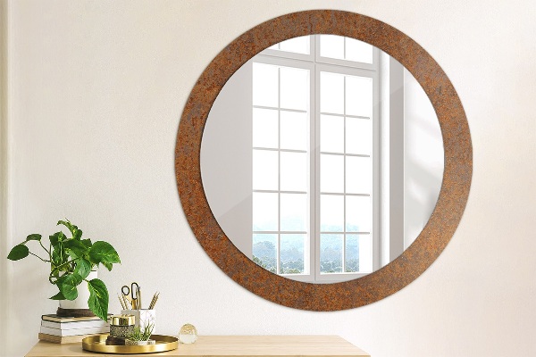 Oglinda cu decor rotunda Metal ruginit