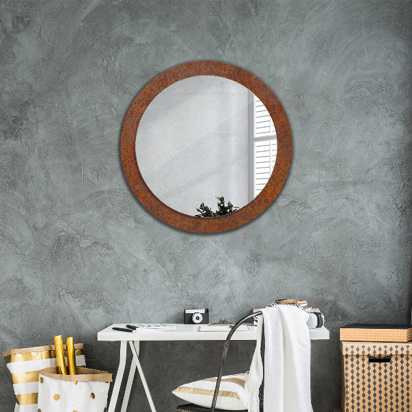 Oglinda cu decor rotunda Metal ruginit