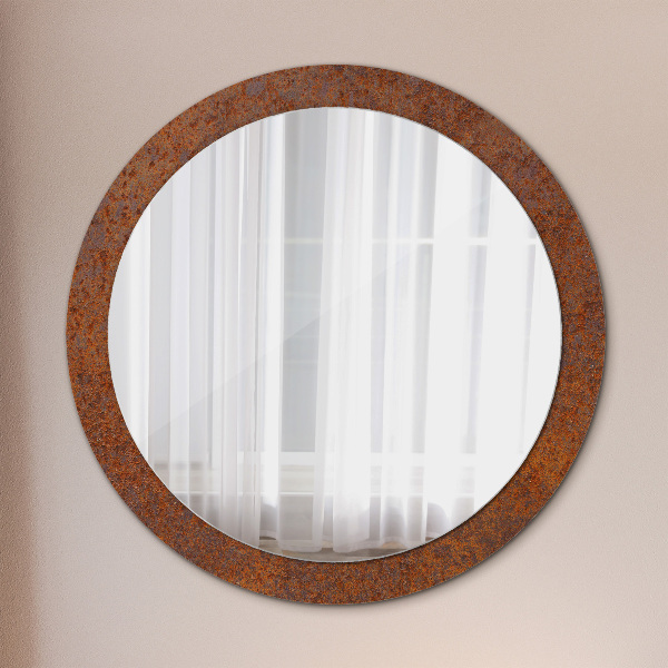 Oglinda cu decor rotunda Metal ruginit