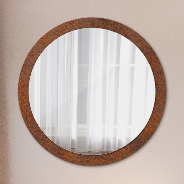 Oglinda cu decor rotunda Metal ruginit