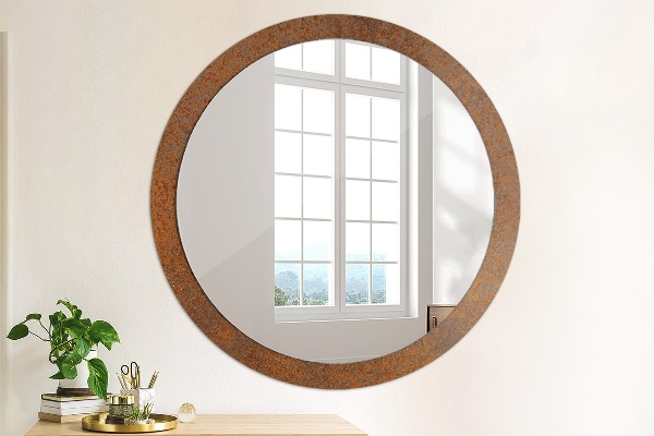 Oglinda cu decor rotunda Metal ruginit