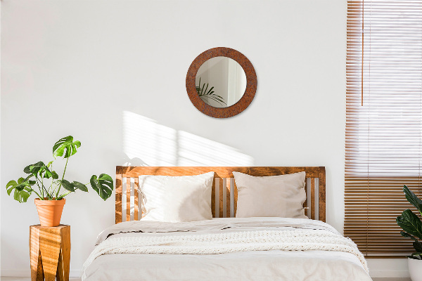 Oglinda cu decor rotunda Metal ruginit