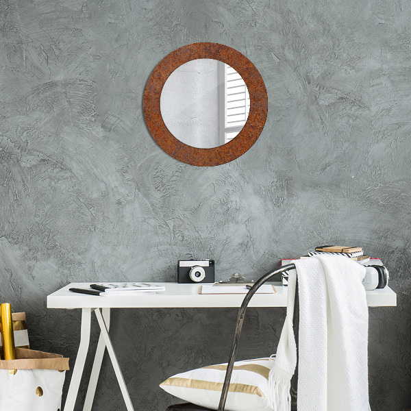 Oglinda cu decor rotunda Metal ruginit