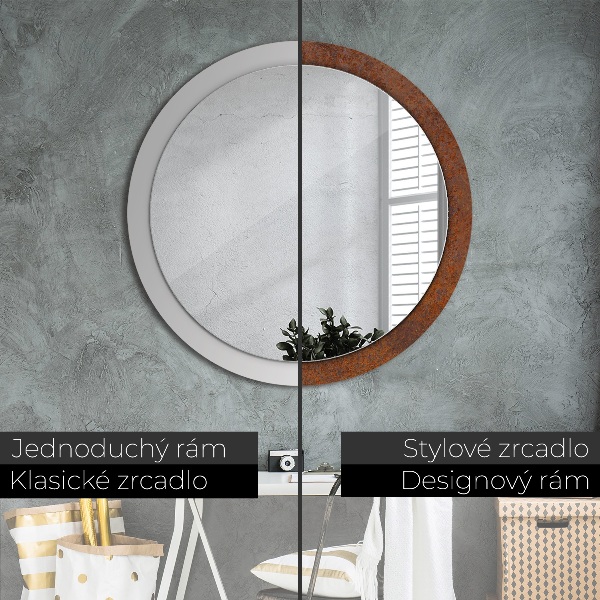 Oglinda cu decor rotunda Metal ruginit