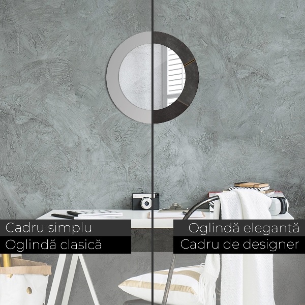 Decoratiuni perete cu oglinda Triunghiuri gri