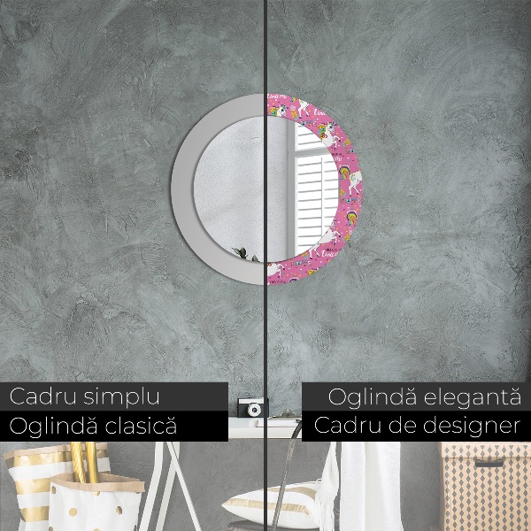 Decoratiuni perete cu oglinda Unicornul magic