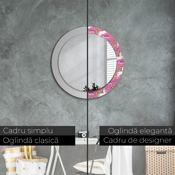 Decoratiuni perete cu oglinda Unicornul magic